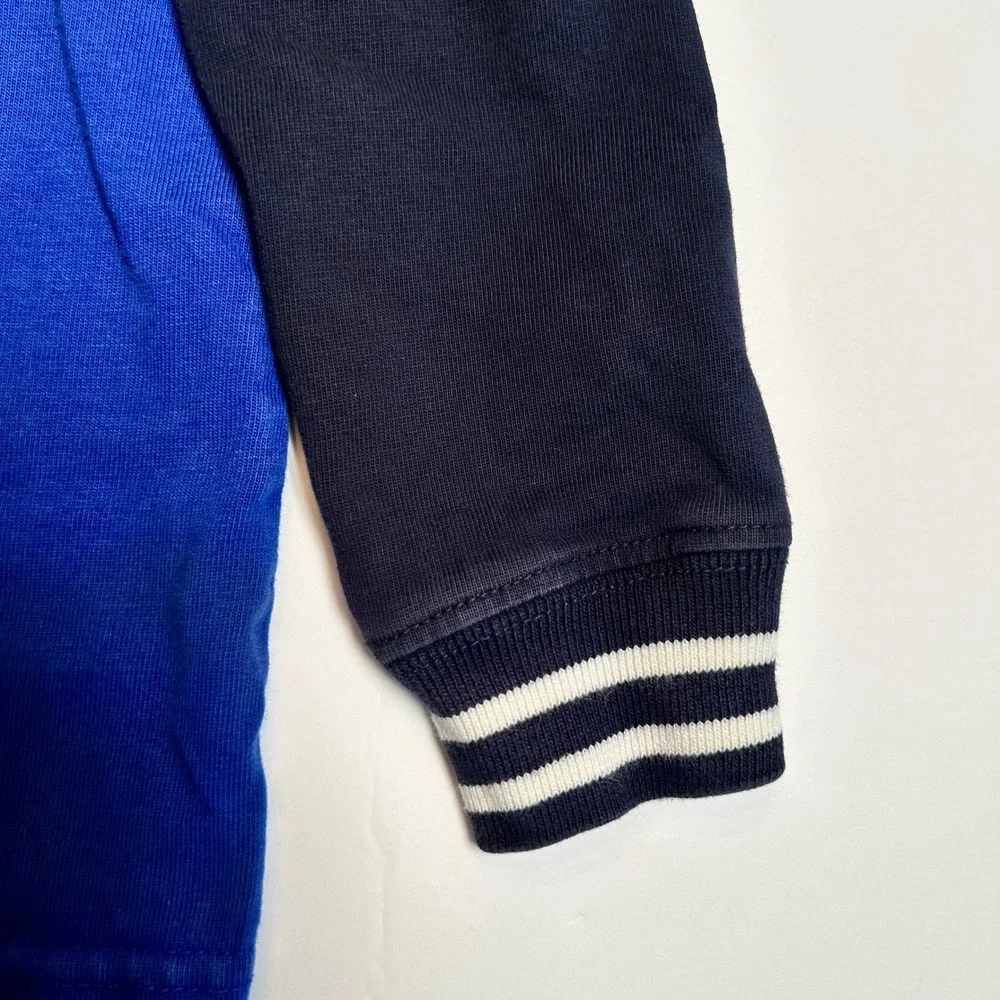 Polo Ralph Lauren‎ Kids Hoodie Long Sleeve Pullover Top Blue White 2T